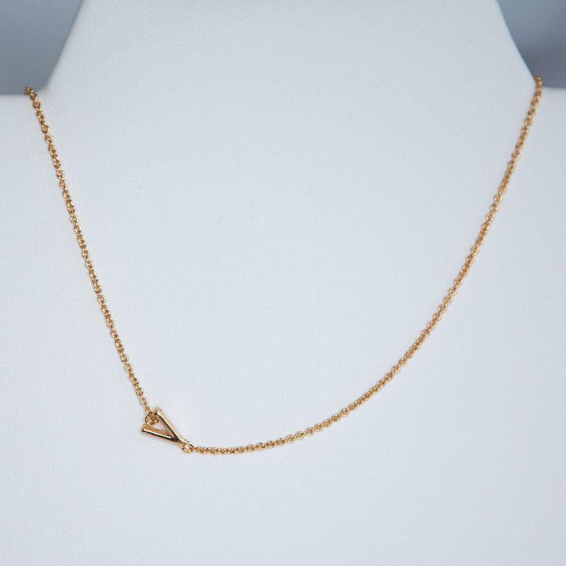 Gold Dipped Mini Sideways Letter Necklace