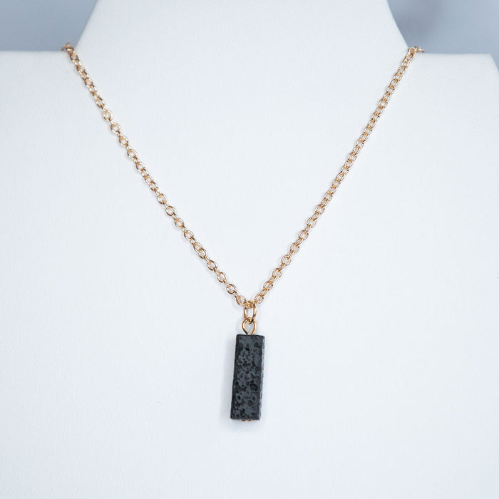 Lava Pendant Necklace in Rectangle and Triangle-Lemons and Limes Boutique