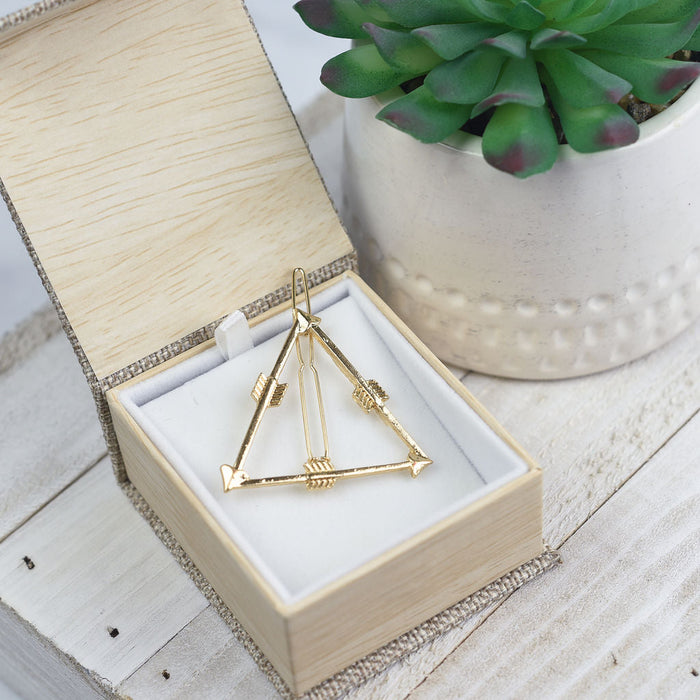 Arrow Triangle Barrette-Gold-Lemons and Limes Boutique