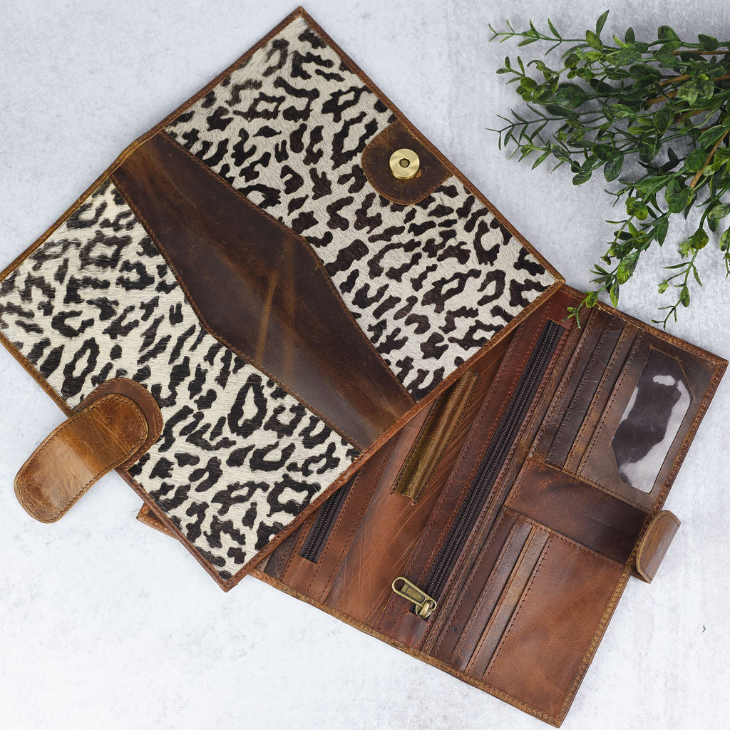 Genuine Leather and Hide: Travel Wallet-Wallet-Lemons and Limes Boutique