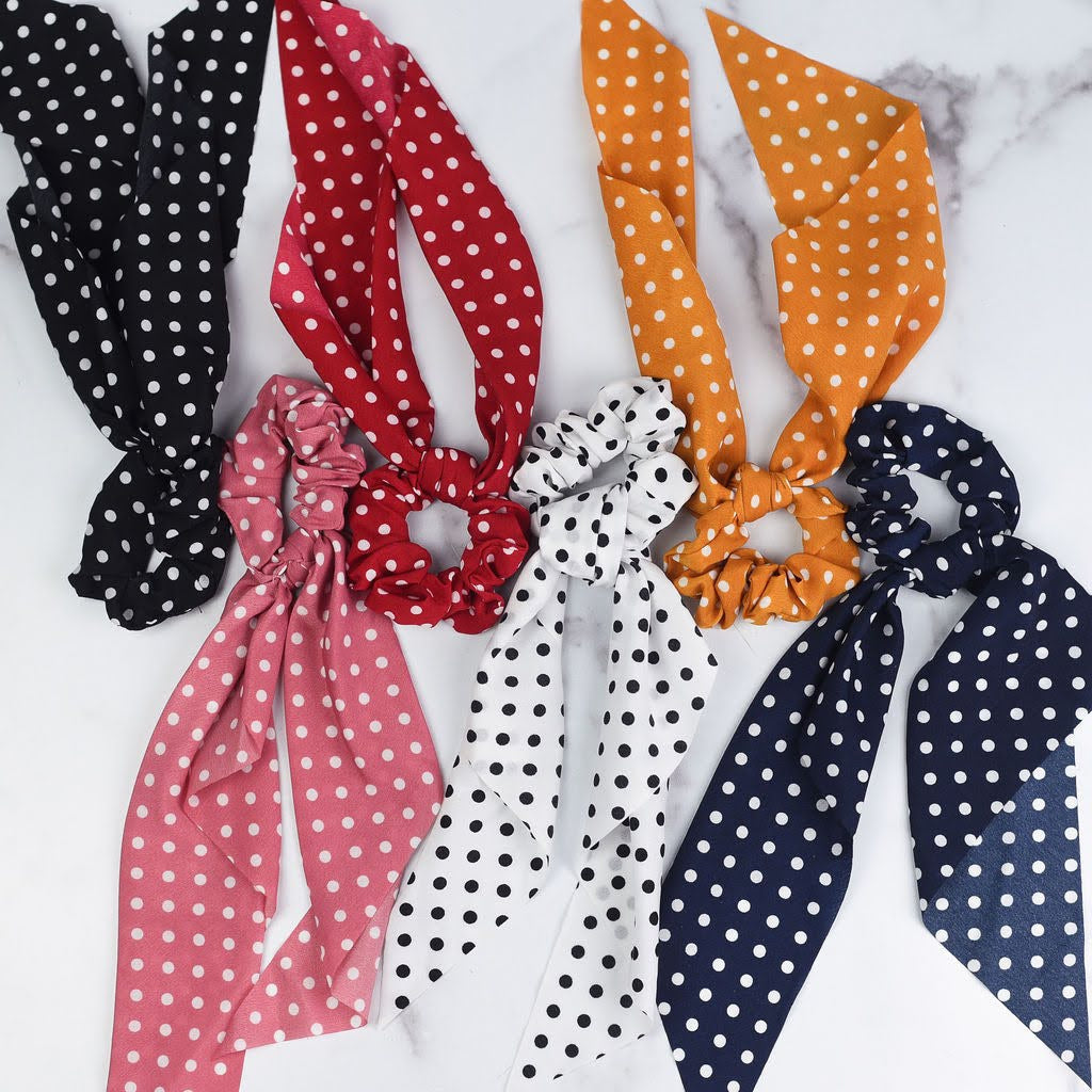 Polka Dot Hair Scarf-Hair Scarf-Lemons and Limes Boutique