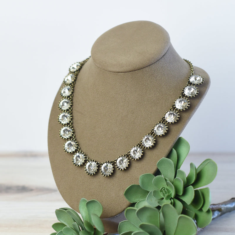 Taylor Rhinestone Statement Necklace-Necklace-Lemons and Limes Boutique