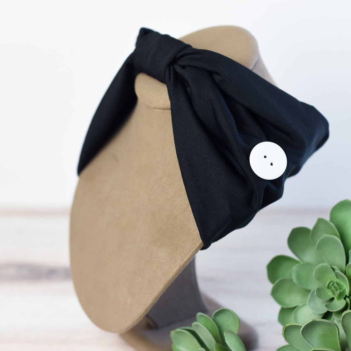 Button Head Band-Black-Lemons and Limes Boutique