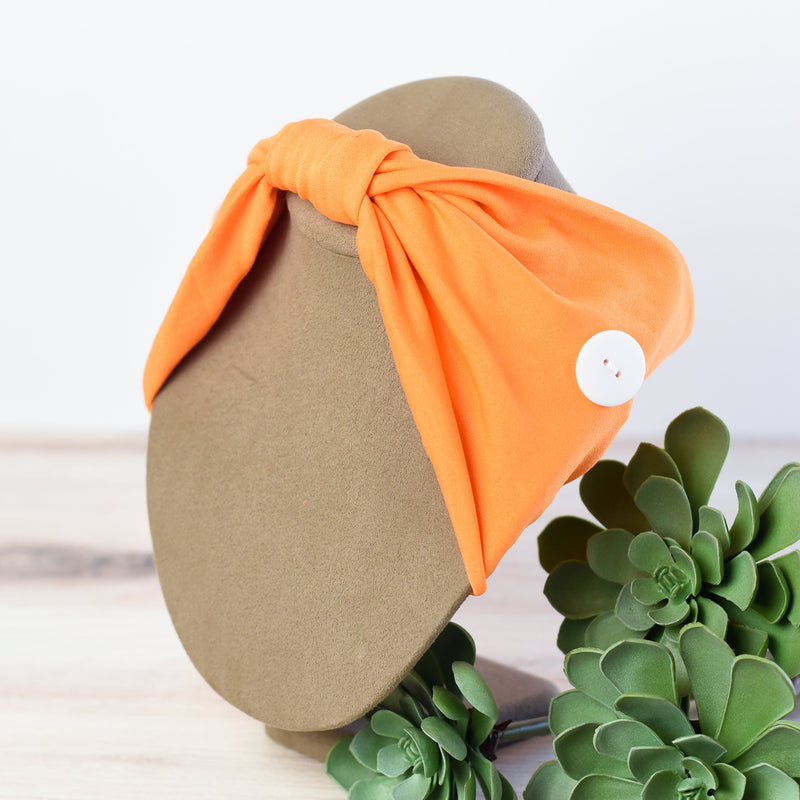 Button Head Band-Orange-Lemons and Limes Boutique