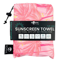 UPF 50+ Pool & Beach Towel in Pink Palms--Lemons and Limes Boutique