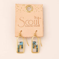Good Karma Miyuki Frame Earring in Turquoise/Gold-Lemons and Limes Boutique