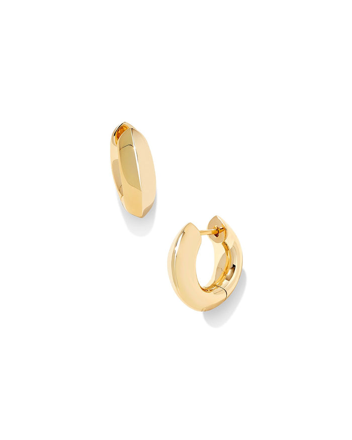 Mikki Metal Huggie Earrings in Polished Gold by Kendra Scott-Lemons and Limes Boutique