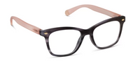 Sinclair (Blue Light) Readers in Charcoal Horn/Blush by Peepers-Lemons and Limes Boutique