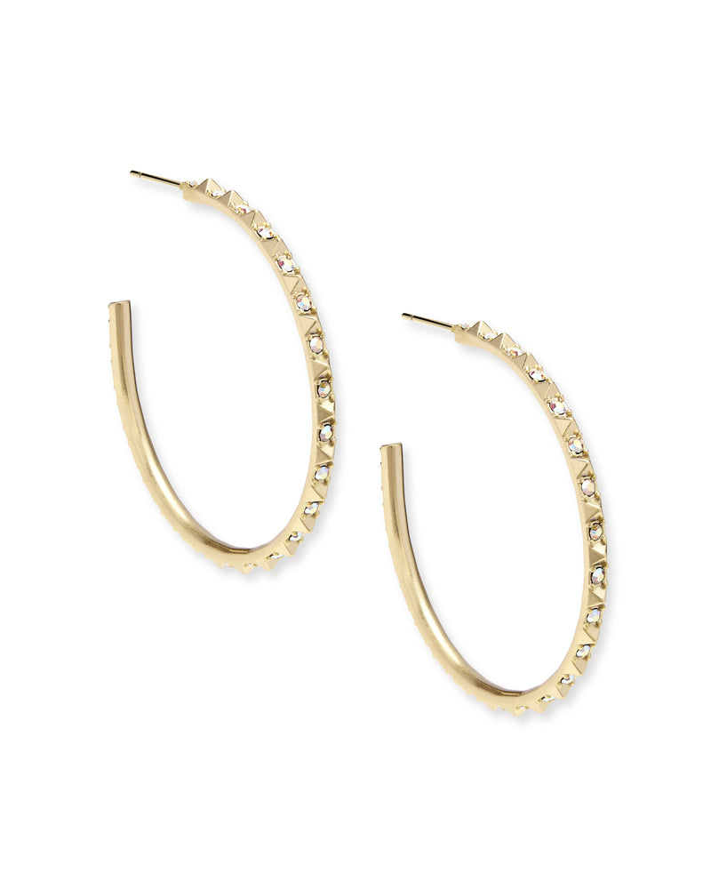 Veronica Hoop Earrings in Gold Iridescent Crystal by Kendra Scott--Lemons and Limes Boutique