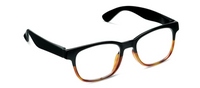 Waverly Blue Light Readers in Black/Amber Tortoise by Peepers