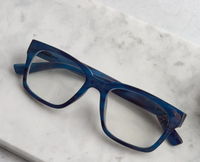 Brady Blue Light Readers in Navy Horn by Peepers