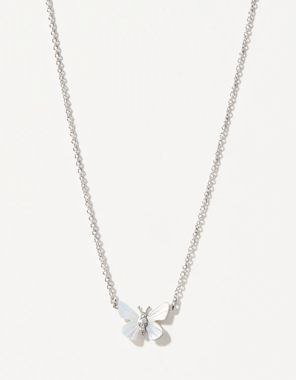 Sea La Vie Necklace Transformation/Mother-of-Pearl Monarch in Silver Spartina-Lemons and Limes Boutique