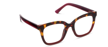 Fanfare (Blue Light) Readers in Tortoise/Cherry by Peepers-Lemons and Limes Boutique