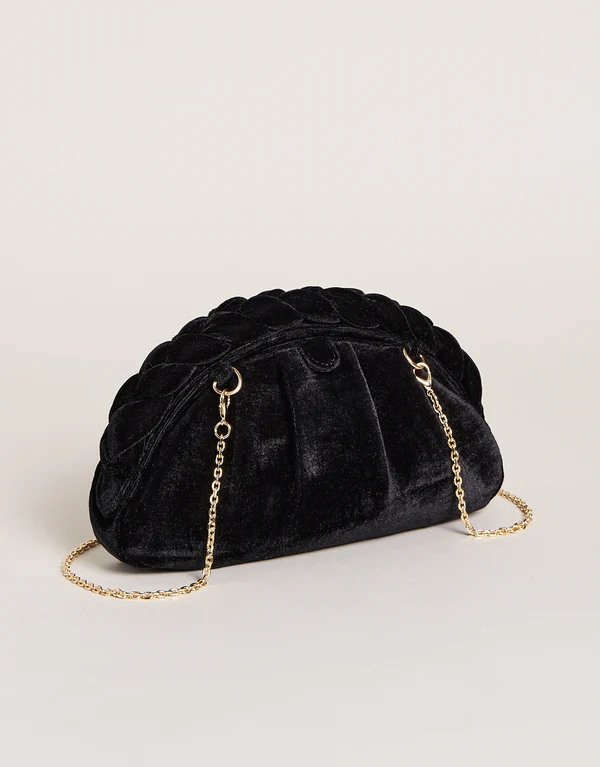 Spartina Braided Clutch Black-Lemons and Limes Boutique