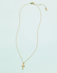 Cross Necklace, 17" in Gold by Spartina-Lemons and Limes Boutique