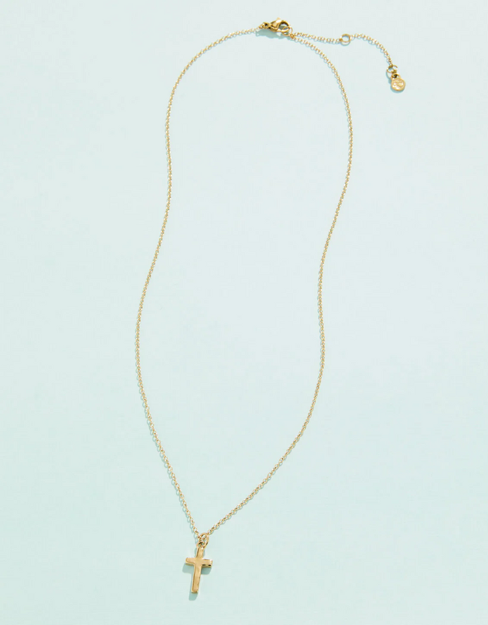 Cross Necklace, 17" in Gold by Spartina-Lemons and Limes Boutique