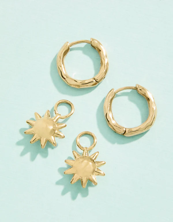 Sunshine Convertible Hoop Earrings-Lemons and Limes Boutique