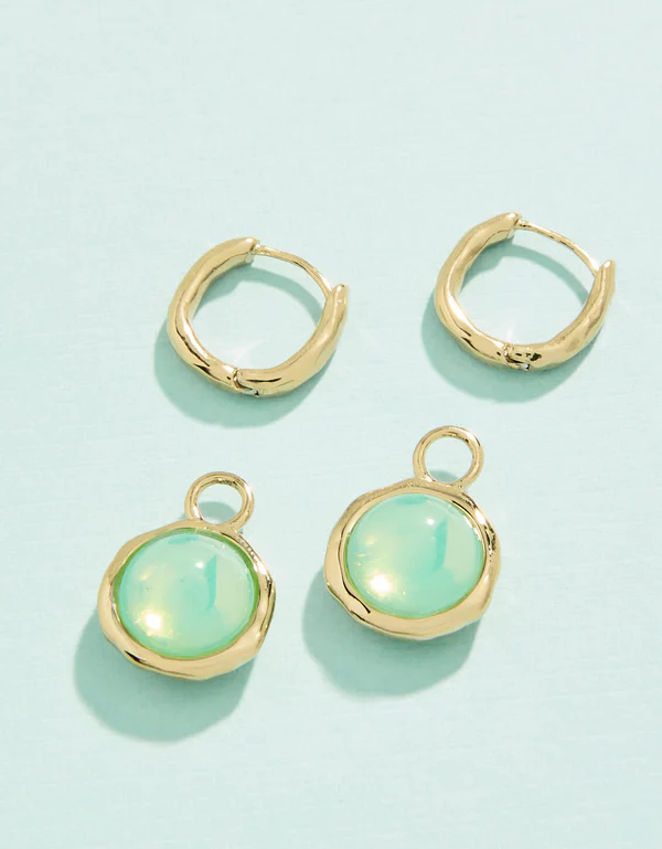 Harbour Town Convertible Hoop Earrings-Lemons and Limes Boutique