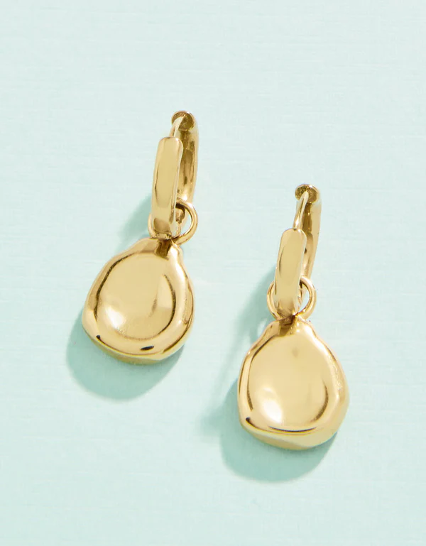 Burkes Beach Convertible Hoop Earrings in Gold-Lemons and Limes Boutique