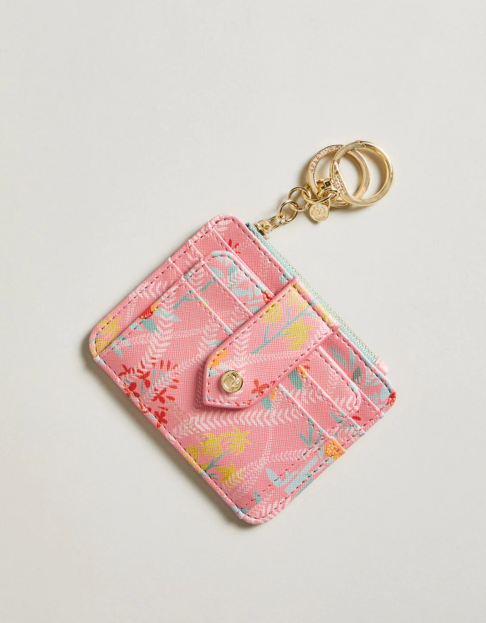 Wallet Keychain Queenie Topiary Pink--Lemons and Limes Boutique