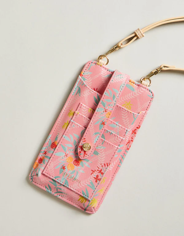 Spartina Lily Phone Crossbody in Queenie Topiary Pink-Lemons and Limes Boutique