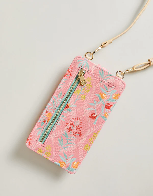 Spartina Lily Phone Crossbody in Queenie Topiary Pink-Lemons and Limes Boutique