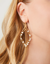 Deco Drama Beaded Earrings Pearl-Lemons and Limes Boutique
