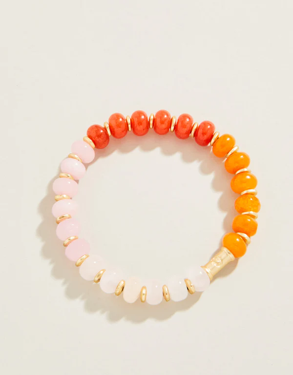 Stretch Bracelet 8mm Pink/Orange--Lemons and Limes Boutique