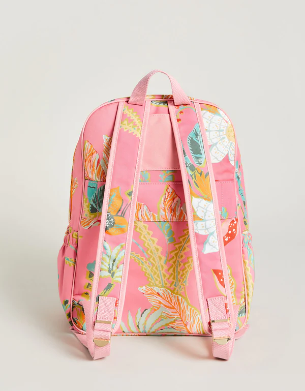 Spartina Out & About Tech Backpack in Queenie Tropical Floral Pink-Lemons and Limes Boutique
