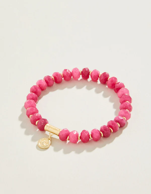 Stone Stretch Bracelet 8mm in Pink Spartina--Lemons and Limes Boutique