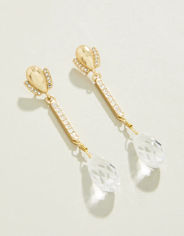 Swanky Dangle Crystal Earrings by Spartina--Lemons and Limes Boutique