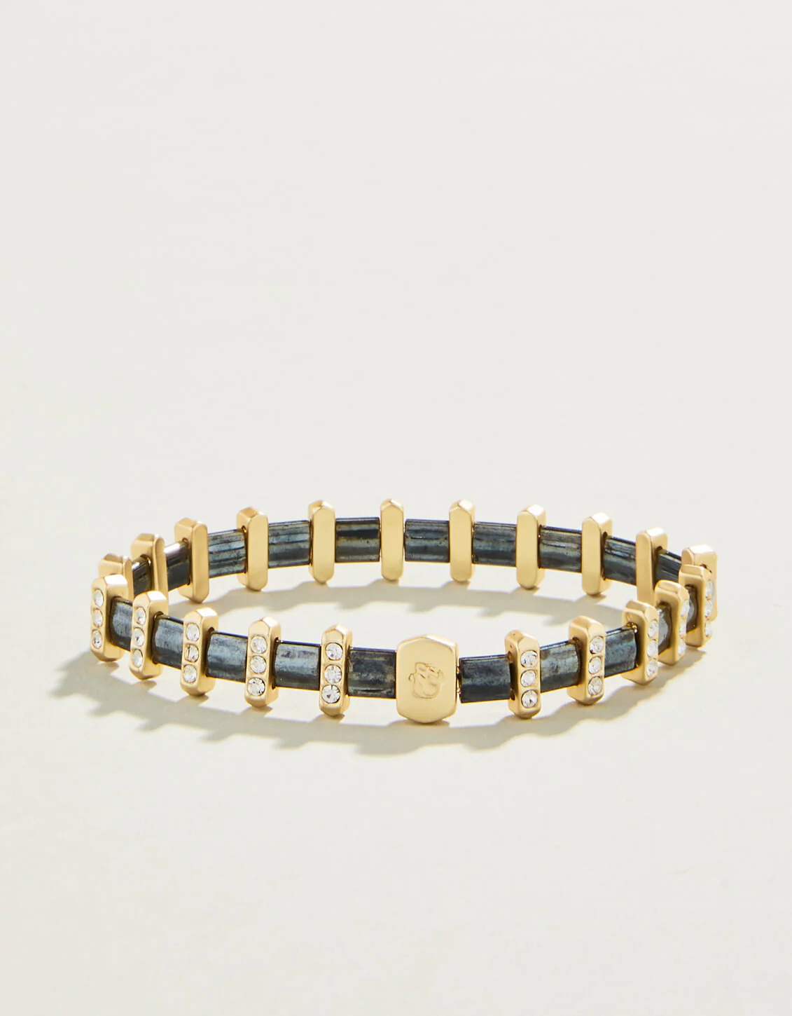 Sparkle Tila Stretch Bracelet in Metallic Grey Spartina-Lemons and Limes Boutique