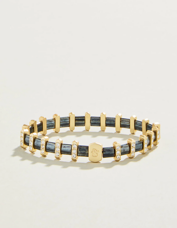 Sparkle Tila Stretch Bracelet in Metallic Grey Spartina-Lemons and Limes Boutique