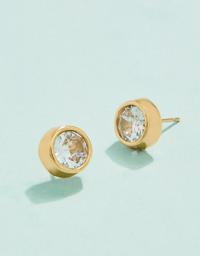 Lighthouse Stud Earrings Cubic Zirconia Spartina-Lemons and Limes Boutique