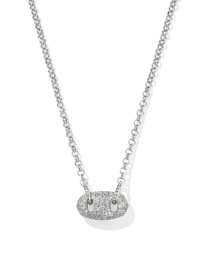 Bailey Pave Necklace in Silver White Crystal by Kendra Scott--Lemons and Limes Boutique