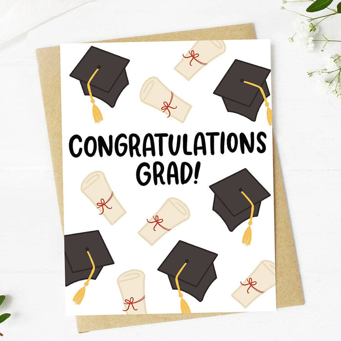 "Congratulations Grad!" Graduation Cap Diploma Card-Lemons and Limes Boutique