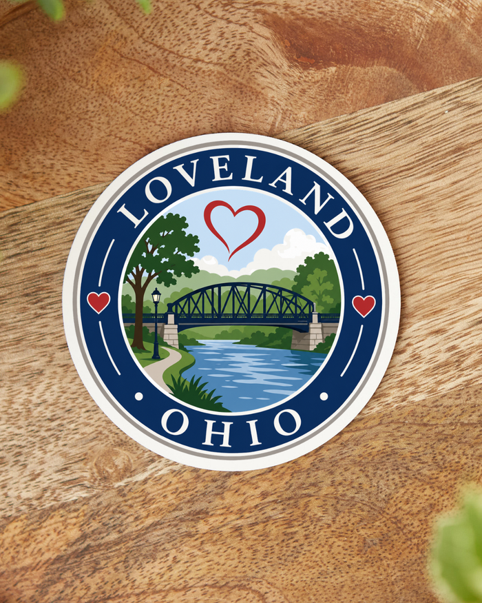 Loveland Ohio River and Bridge Color Coaster