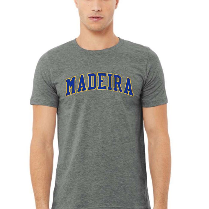 Two Color Collegiate Block Madeira Short Sleeve Tee--Lemons and Limes Boutique