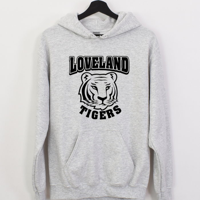 Loveland Tigers School Logo Hoodie- Youth and Adult--Lemons and Limes Boutique