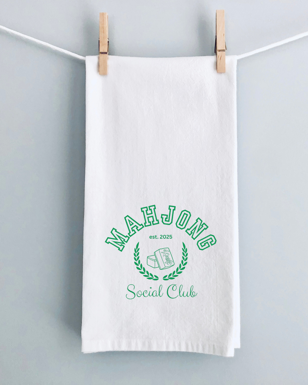 Mahjong Social Club Tea Towel-Lemons and Limes Boutique