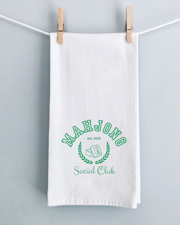 Mahjong Social Club Tea Towel-Lemons and Limes Boutique