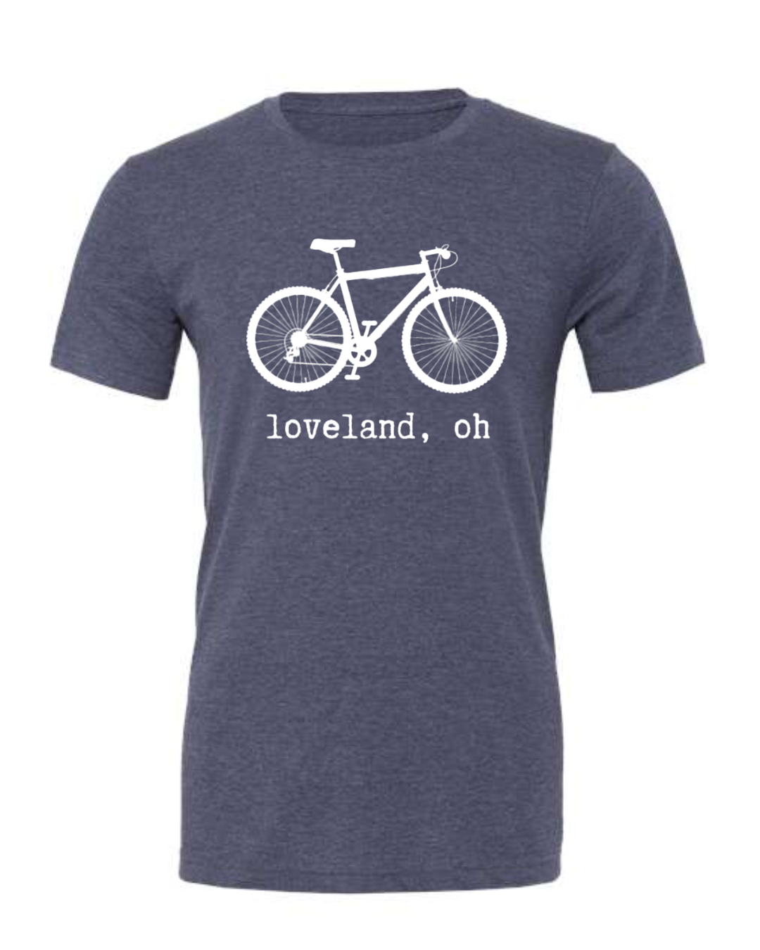 Vintage Loveland Bike t-Shirt on Heather Navy