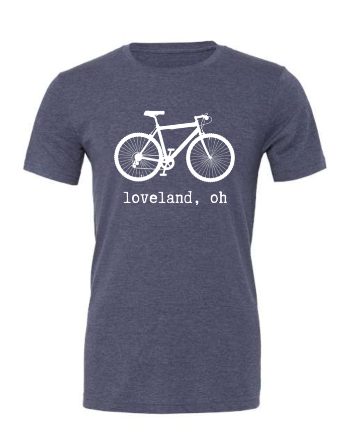 Vintage Loveland Bike t-Shirt on Heather Navy