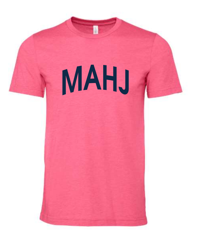 MAHJ T-Shirt on Heather Charity Pink