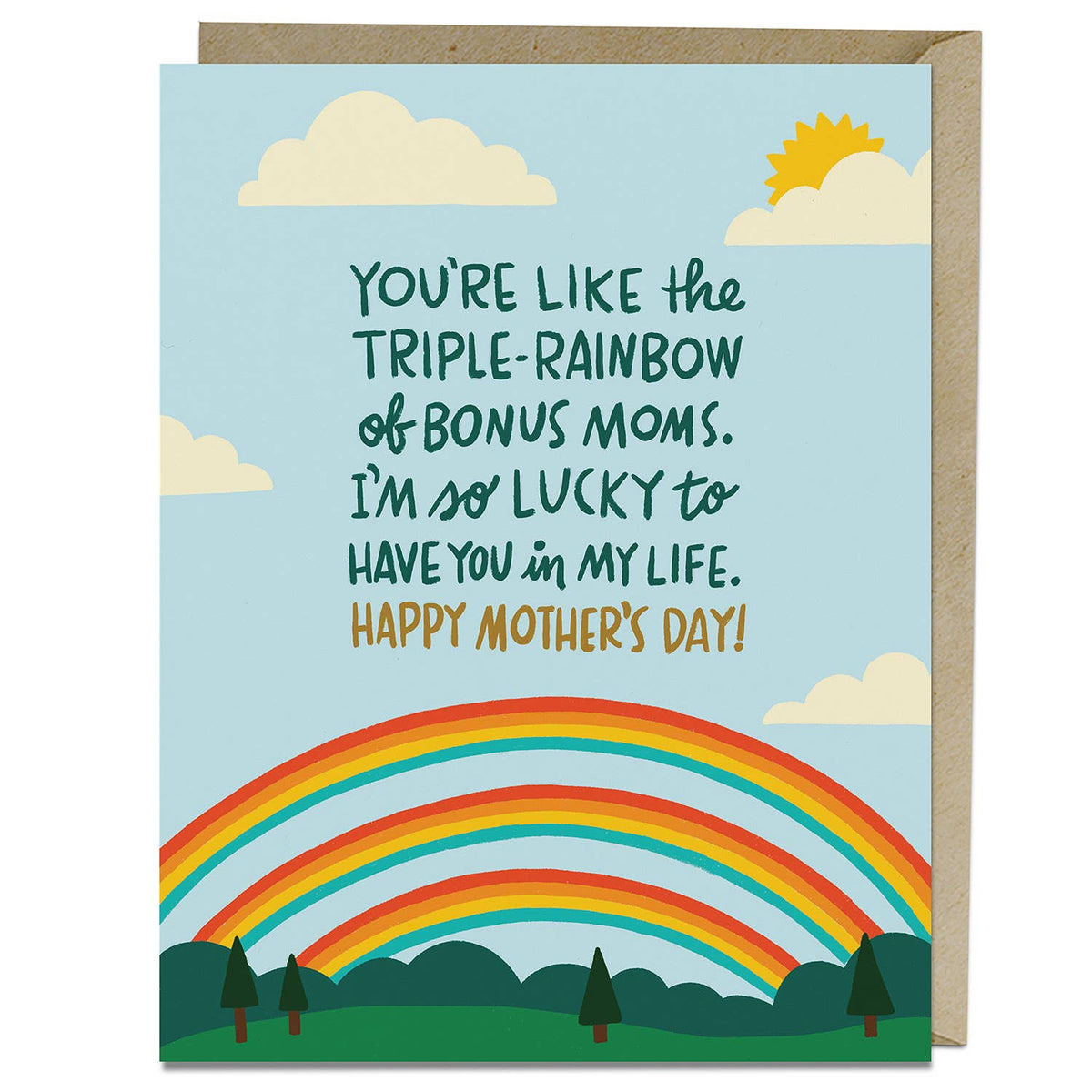 Triple-Rainbow Bonus Mother's Day Card-Lemons and Limes Boutique
