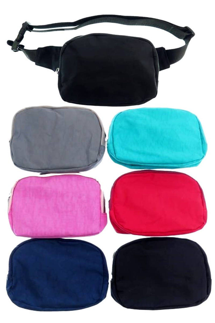 Round Matte Solid Waist Belt Fanny Pack-Lemons and Limes Boutique