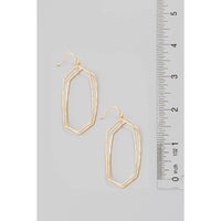 Layered Rectangular Dangle Hook Earrings in Gold-Lemons and Limes Boutique