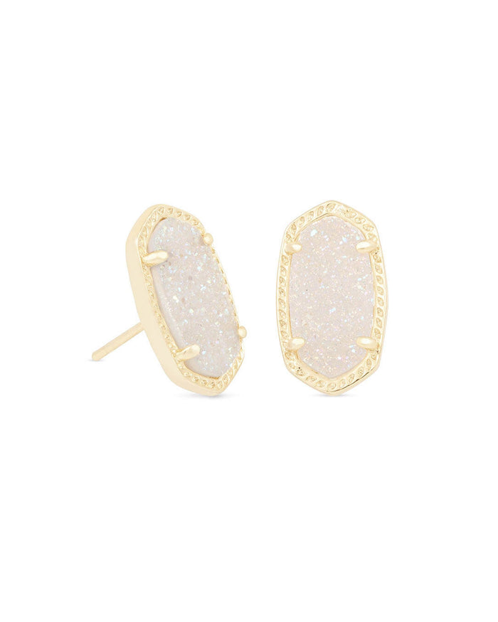 Ellie Stud Earrings in Gold Iridescent Drusy by Kendra Scott--Lemons and Limes Boutique