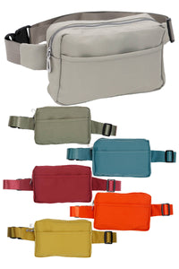 Minimal Matte Neutral Solid Belt Bag Fanny Pack-Lemons and Limes Boutique