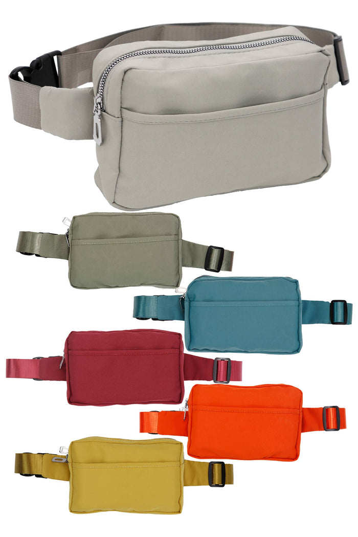 Minimal Matte Neutral Solid Belt Bag Fanny Pack-Lemons and Limes Boutique